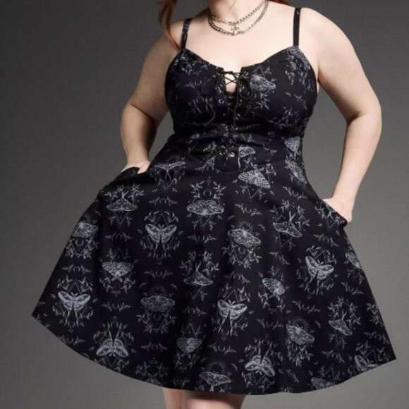Torrid Dresses & Skirts - MYSTIC MOTH DEEP BLACK NIGHTFALL CORSET MINI DRESS 2 2X 18 20 NWOT
